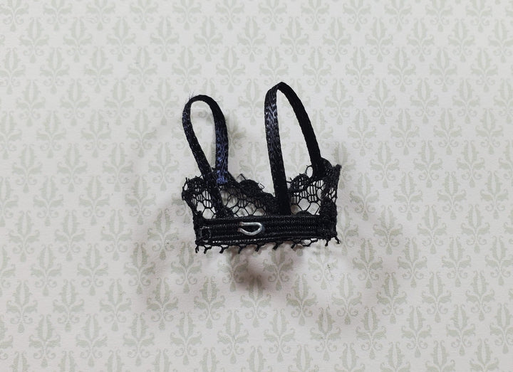 Dollhouse Underwear Ladies Bra Black 1:12 Scale Miniature - MiniatureCrush