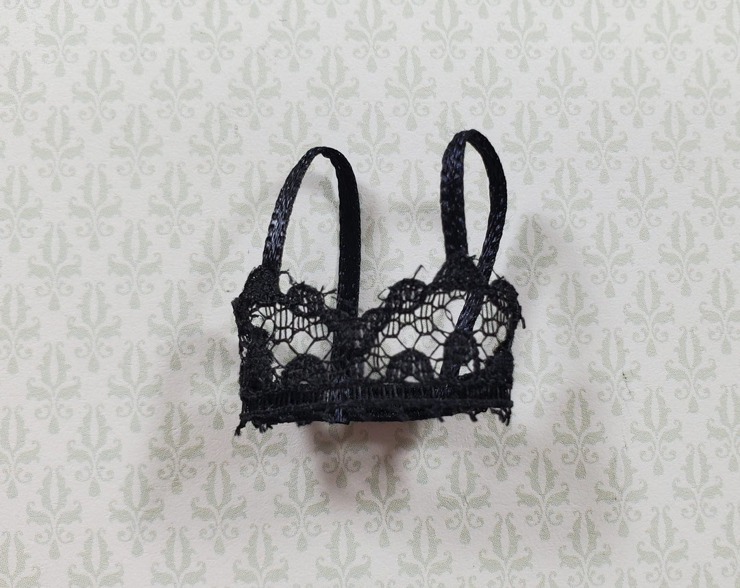 Dollhouse Underwear Ladies Bra Black 1:12 Scale Miniature - MiniatureCrush