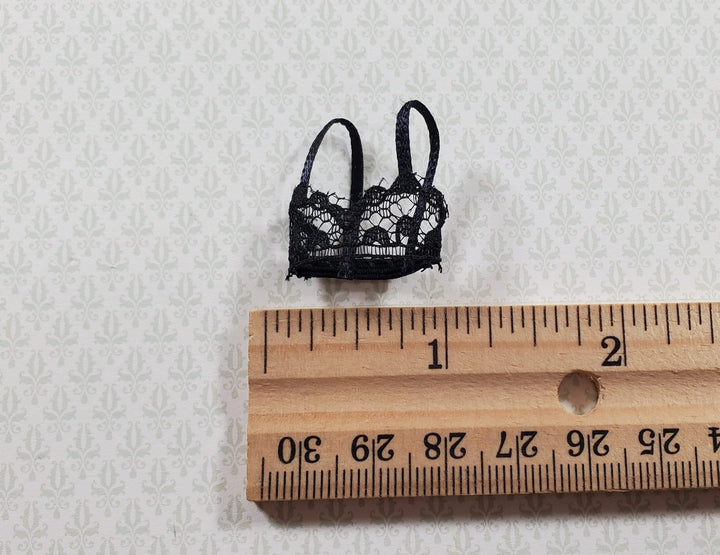 Dollhouse Underwear Ladies Bra Black 1:12 Scale Miniature - MiniatureCrush