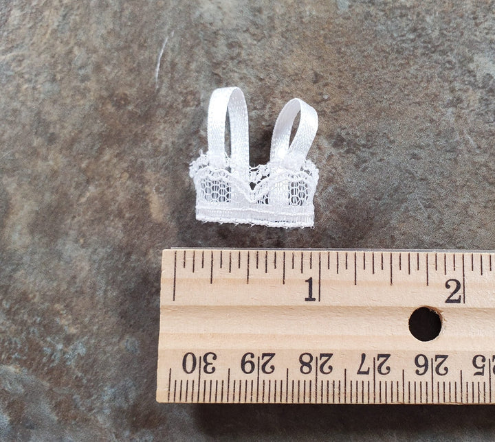 Dollhouse Underwear Ladies Bra White 1:12 Scale Miniature - MiniatureCrush