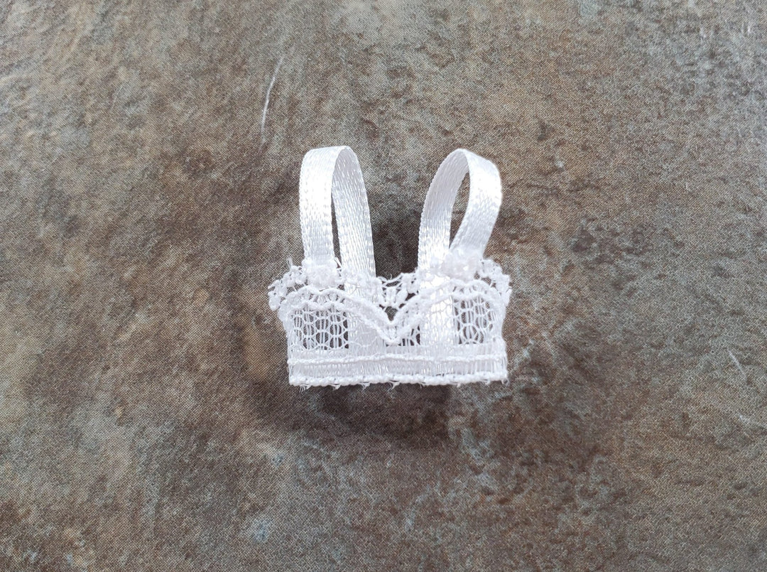Dollhouse Underwear Ladies Bra White 1:12 Scale Miniature - MiniatureCrush