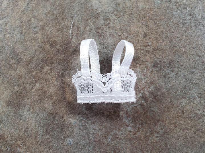 Dollhouse Underwear Ladies Bra White 1:12 Scale Miniature - MiniatureCrush