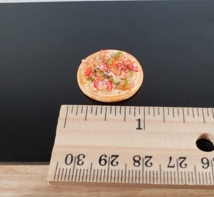 Dollhouse Veggie Pizza Round 1:12 Scale Miniature Food - MiniatureCrush