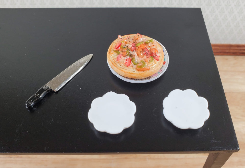 Dollhouse Veggie Pizza Round 1:12 Scale Miniature Food - MiniatureCrush