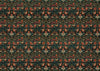 Dollhouse Victorian Wallpaper Dark Green Red Birds 3 Sheets 1:12 Scale Miniature