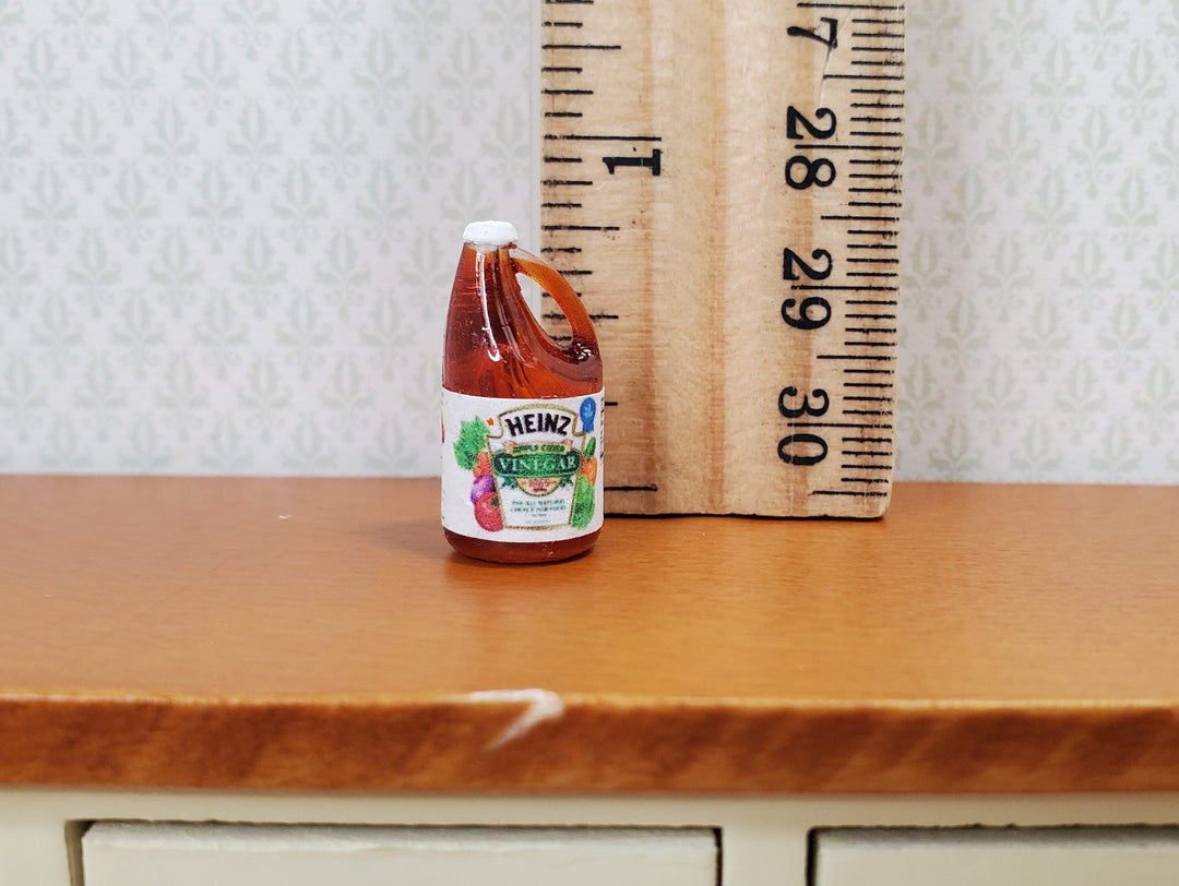 Dollhouse Vinegar Apple Cider Gallon Jug Bottle 1:12 Scale Miniature Groceries - MiniatureCrush