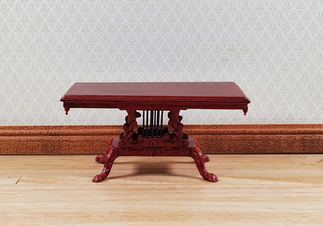 Dollhouse Vintage Coffee Table with Harp Detail 1:12 Scale by Hansson Miniatures - MiniatureCrush