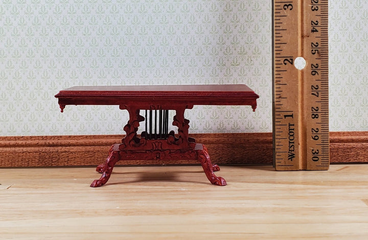 Dollhouse Vintage Coffee Table with Harp Detail 1:12 Scale by Hansson Miniatures - MiniatureCrush