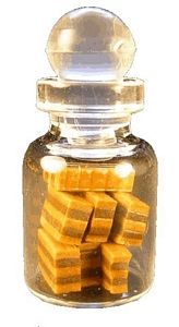 Dollhouse Wafer Cookies in Glass Jar 1:12 Scale Miniature Food Treats Bakery - MiniatureCrush