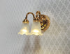 Dollhouse Wall Sconce Frosted Flower Shades Wand Light 1:12 Miniature Battery