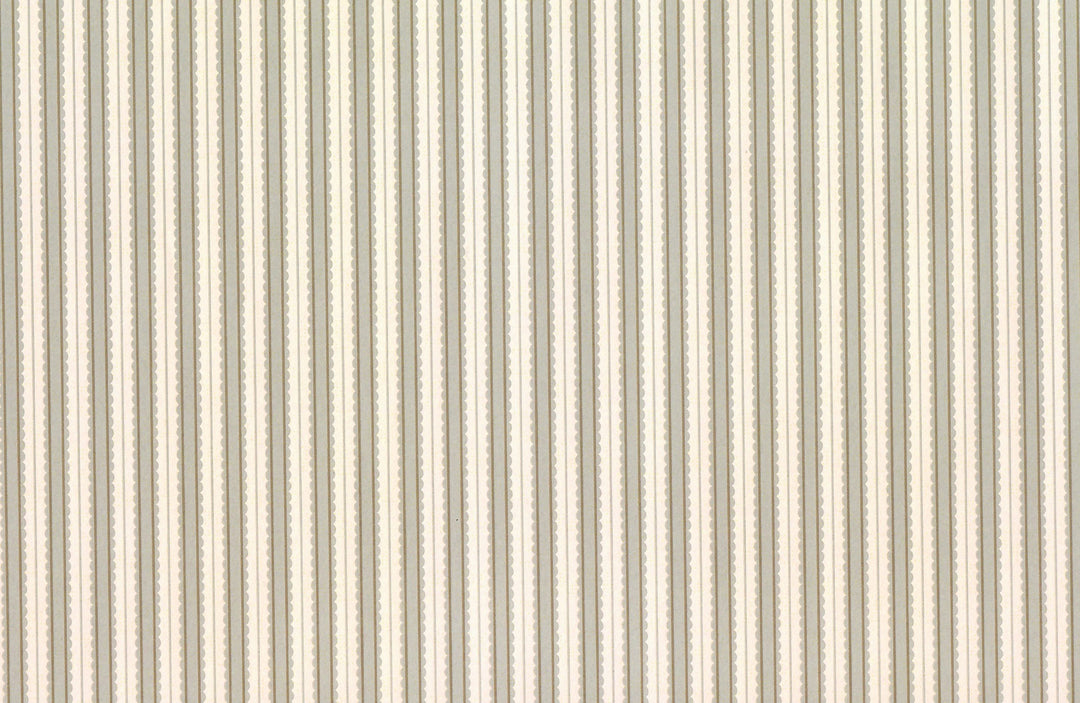 Dollhouse Wallpaper 3 Sheets Hazy Blue Scalloped Stripes 1:12 Miniature - MiniatureCrush