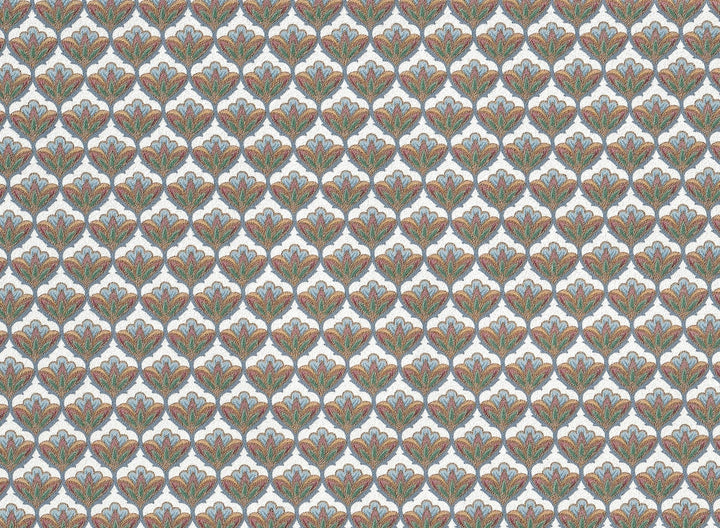 Dollhouse Wallpaper Art Nouveau 3 Sheets White Green Gold 1:12 Scale - MiniatureCrush