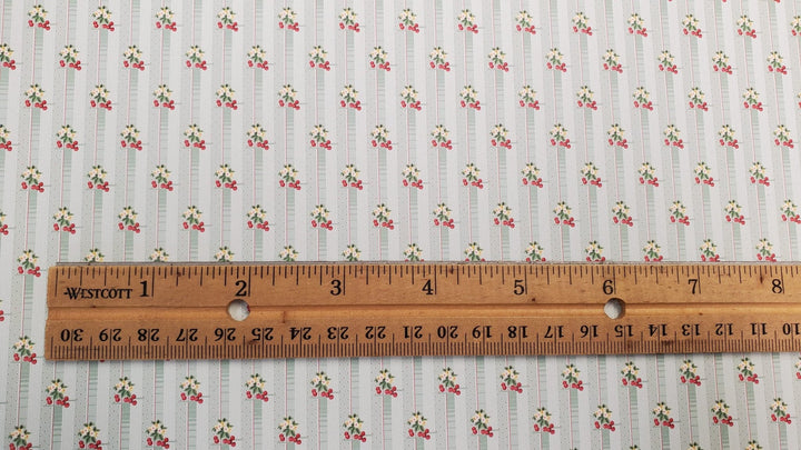 Dollhouse Wallpaper Cherries and Blossoms Bradbury & Bradbury 1:12 Scale - MiniatureCrush