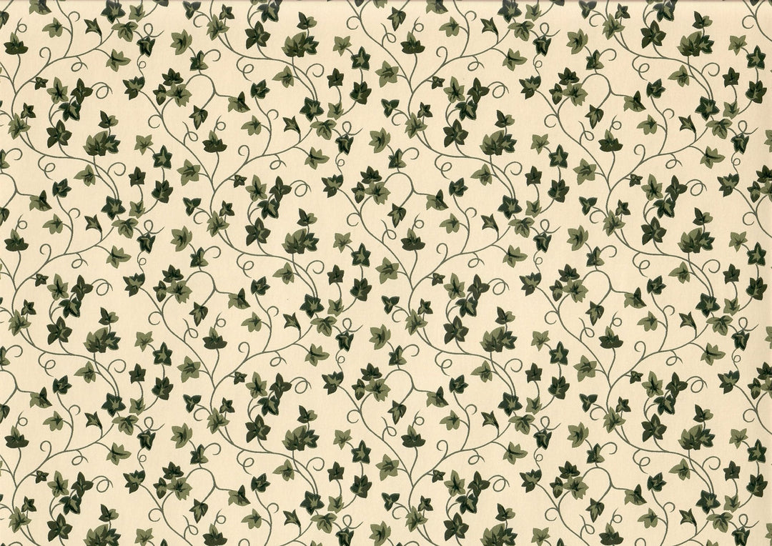 Dollhouse Wallpaper Climbing Ivy Beige 3 Sheets 1:12 Scale Miniature - MiniatureCrush