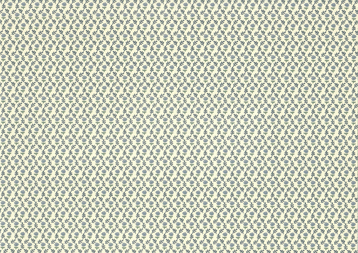 Dollhouse Wallpaper Country Blue Rose 3 sheets 1:12 Scale Miniature - MiniatureCrush