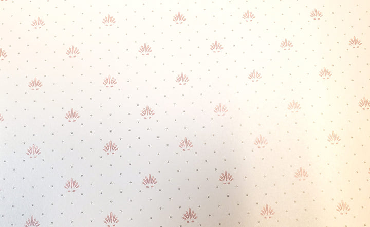 Dollhouse Wallpaper Cream Dusty Rose Gray 3 Sheets 1:12 Scale Miniature - MiniatureCrush