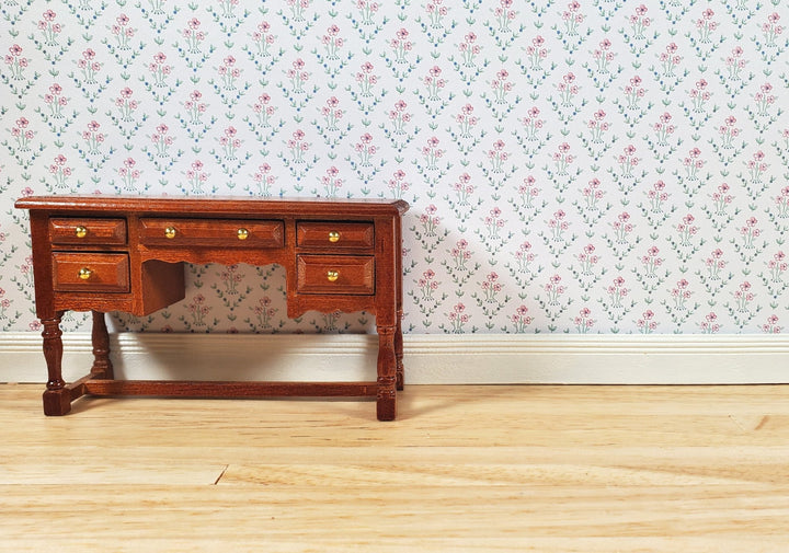 Dollhouse Wallpaper Dainty Daises 3 Sheets White Pink Green Blue - MiniatureCrush