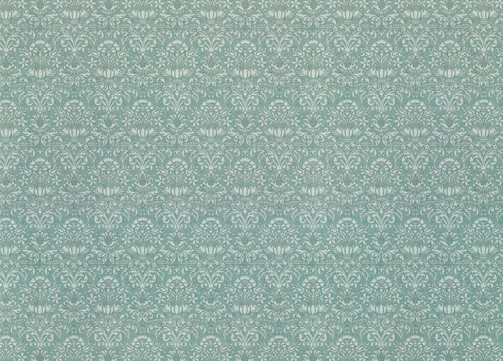 Dollhouse Wallpaper Damask Blue Gray Victorian 1:12 Scale Itsy Bitsy Miniatures - Miniature Crush