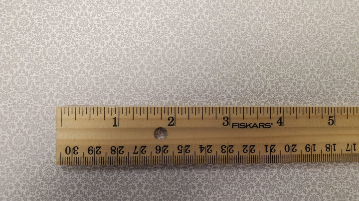 Dollhouse Wallpaper Essex Damask Gray Pewter Bradbury & Bradbury 1:12 Scale - MiniatureCrush