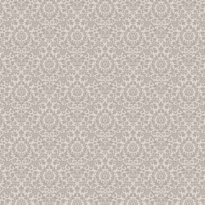 Dollhouse Wallpaper Essex Damask Gray Pewter Bradbury & Bradbury 1:12 Scale - MiniatureCrush