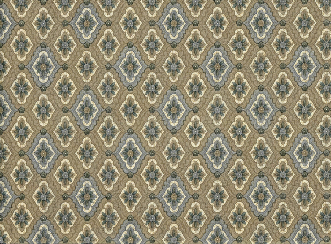 Dollhouse Wallpaper Floral Medallion Beige 3 Sheets 1:12 Scale Miniature - MiniatureCrush