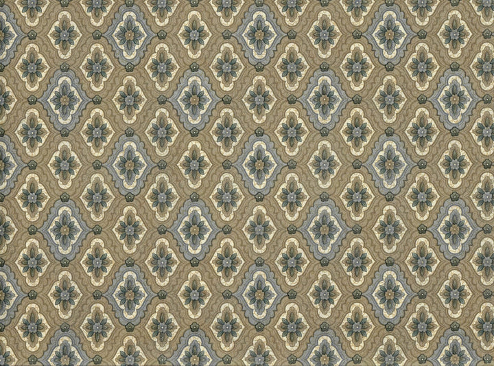 Dollhouse Wallpaper Floral Medallion Beige 3 Sheets 1:12 Scale Miniature - MiniatureCrush