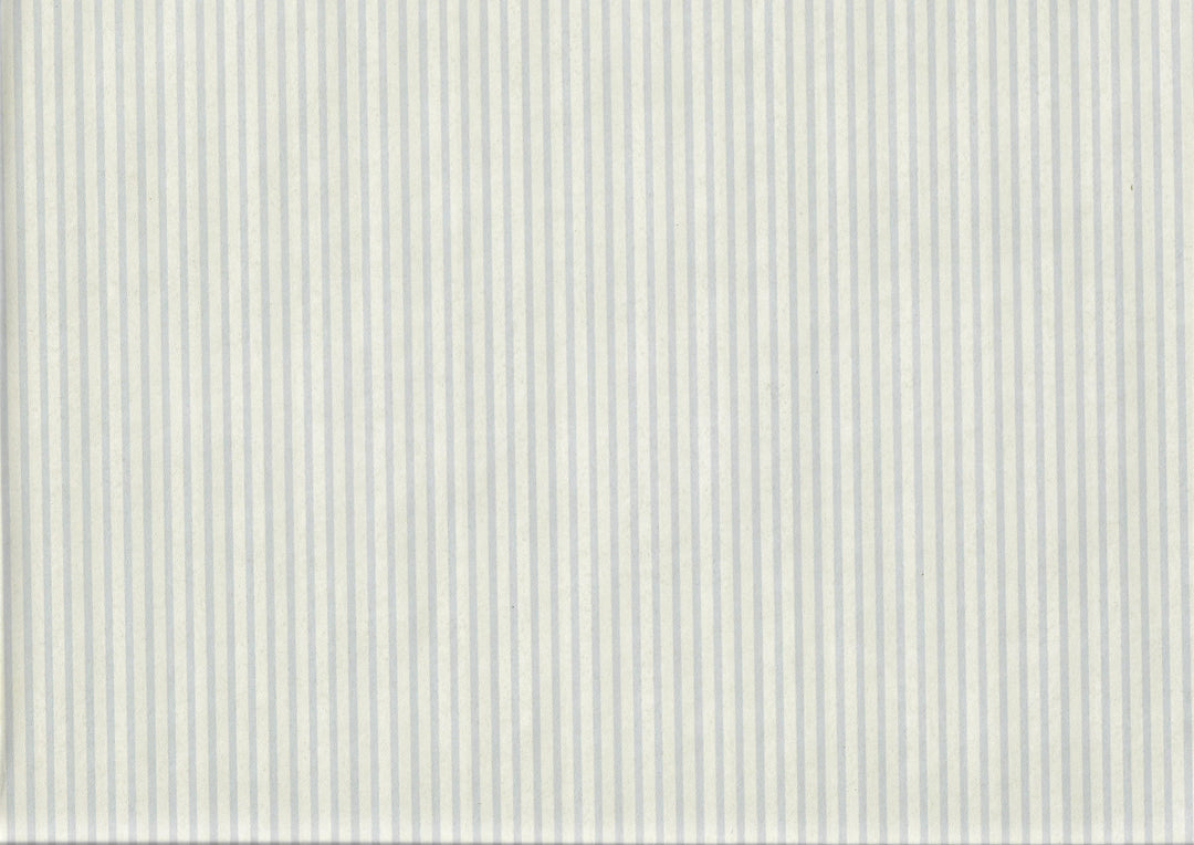 Dollhouse Wallpaper Hazy Blue and White Stripes 3 Sheets 1:12 Scale Miniature - MiniatureCrush