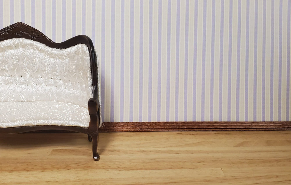 Dollhouse Wallpaper Lavender Purple Stripes 1:12 Scale Miniature by Itsy Bitsy - MiniatureCrush
