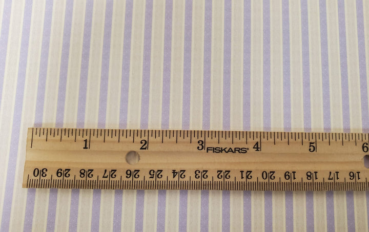 Dollhouse Wallpaper Lavender Purple Stripes 1:12 Scale Miniature by Itsy Bitsy - MiniatureCrush