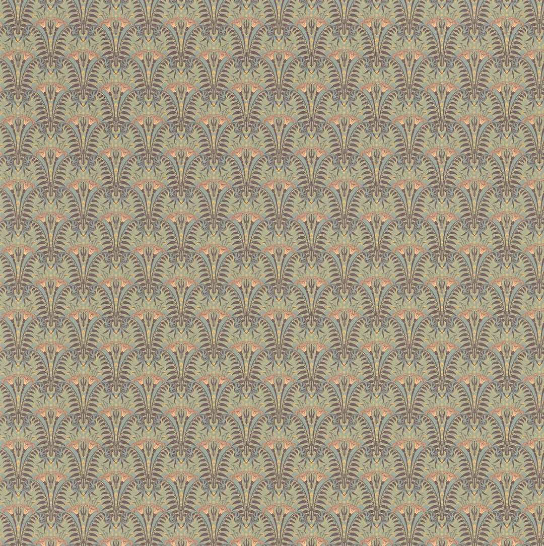 Dollhouse Wallpaper Lily in Ashes of Rose Art Nouveau Bradbury & Bradbury 1:12 - MiniatureCrush