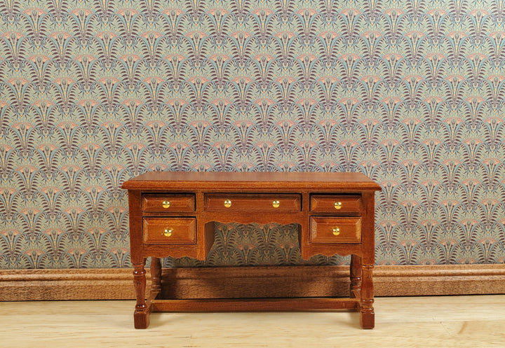 Dollhouse Wallpaper Lily in Ashes of Rose Art Nouveau Bradbury & Bradbury 1:12 - MiniatureCrush