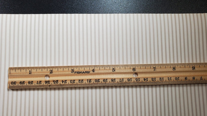 Dollhouse Wallpaper Medium Beige Stripes 3 Sheets 1:12 Scale Miniature - MiniatureCrush