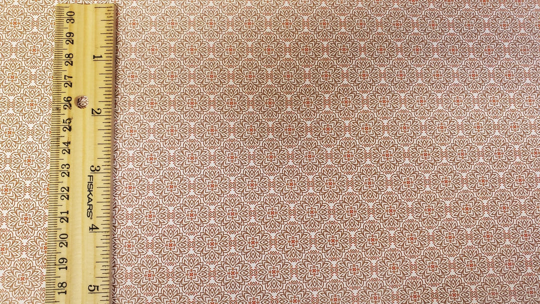 Dollhouse Wallpaper or Flooring 3 Sheets Beige Red 1:12 Scale Mid Century Modern - MiniatureCrush