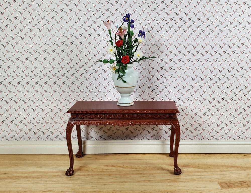 Dollhouse Wallpaper Paul's Garden Pale Pink by Brodnax 1:12 Scale Miniature - MiniatureCrush