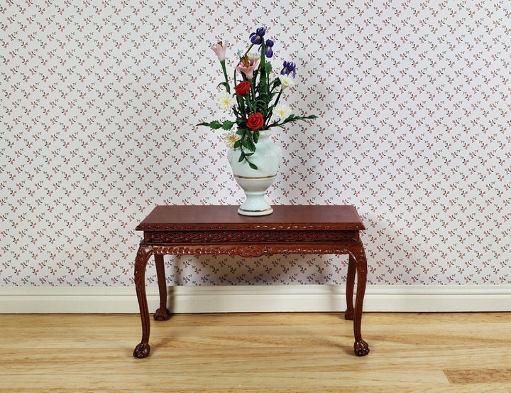 Dollhouse Wallpaper Paul's Garden Pale Pink by Brodnax 1:12 Scale Miniature - MiniatureCrush