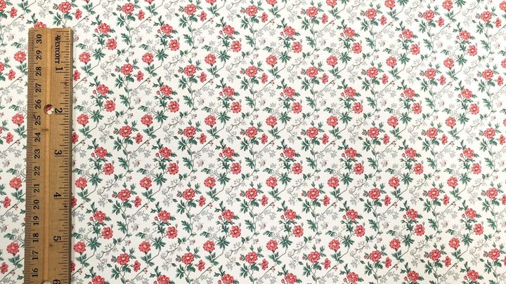Dollhouse Wallpaper Peony Lace Floral 1:12 Scale by MiniatureCrush - MiniatureCrush