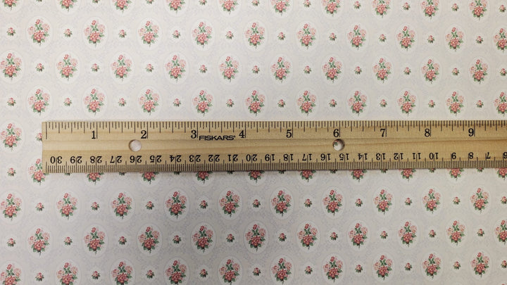 Dollhouse Wallpaper Rose Bouquet Bradbury & Bradbury 1:12 Scale - MiniatureCrush