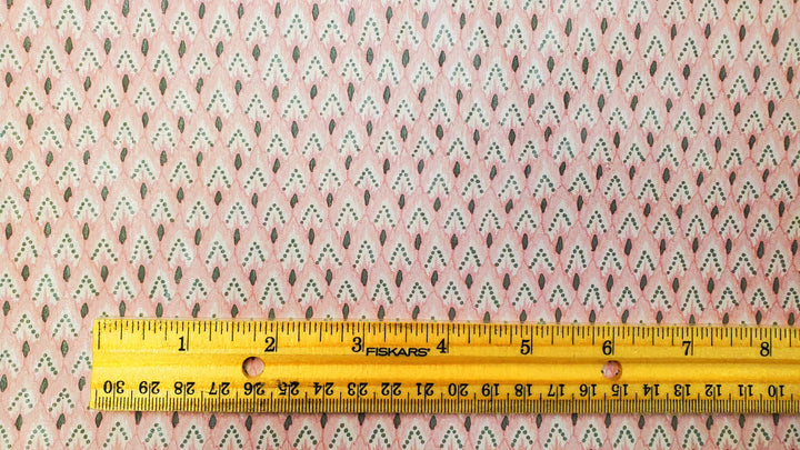 Dollhouse Wallpaper Rosewood Arrows Pink Charcoal 3 Sheets 1:12 Scale Miniature - MiniatureCrush