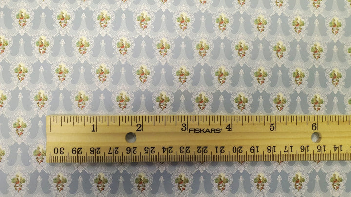 Dollhouse Wallpaper The Old Mill Blue Gray Bradbury & Bradbury 1:12 Scale - MiniatureCrush