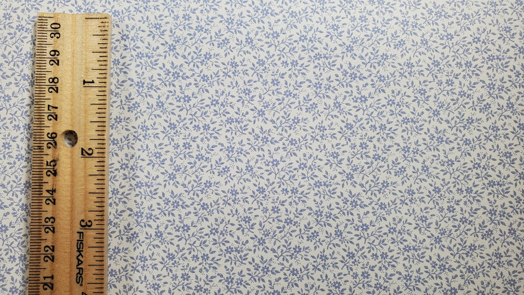Dollhouse Wallpaper Tiny Periwinkle Lace 3 Sheets White Pink Green Blue 1:12 - MiniatureCrush