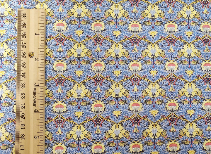 Dollhouse Wallpaper Victorian Morris Style Blue 1:12 Scale Miniature Itsy Bitsy - MiniatureCrush