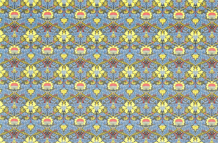Dollhouse Wallpaper Victorian Morris Style Blue 1:12 Scale Miniature Itsy Bitsy - MiniatureCrush
