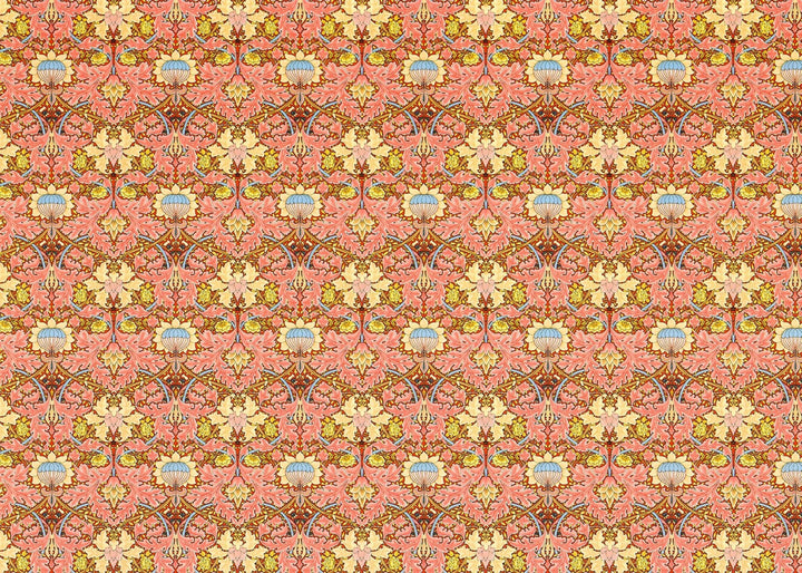 Dollhouse Wallpaper Victorian Morris Style Pink 1:12 Scale Miniature Itsy Bitsy - MiniatureCrush