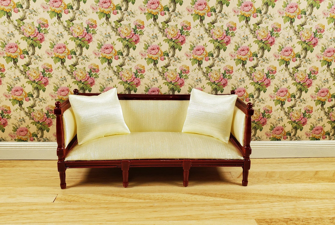 Dollhouse Wallpaper Vintage Cabbage Roses Bradbury & Bradbury 1:12 Scale - MiniatureCrush