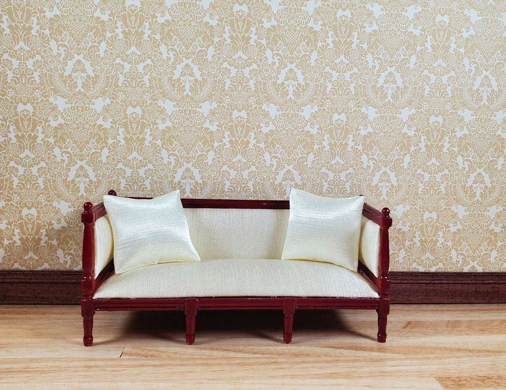 Dollhouse Wallpaper Warwickshire Damask Gold Bradbury & Bradbury 1:12 Scale - MiniatureCrush