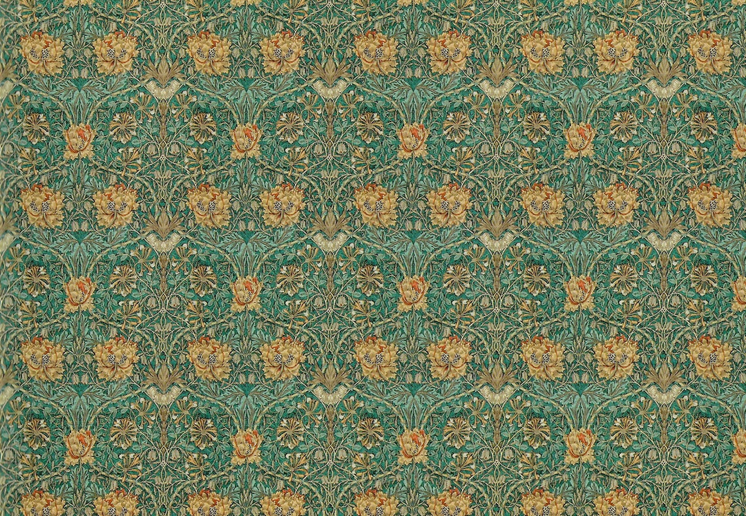 Dollhouse Wallpaper William Morris Art Nouveau Blue Teal Floral 1:12 Scale Itsy Bitsy - Miniature Crush