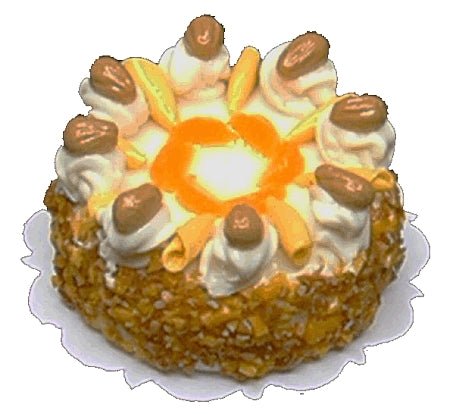 Dollhouse Walnut Topped Caramel Cake 1:12 Scale Miniature Dessert Food - MiniatureCrush