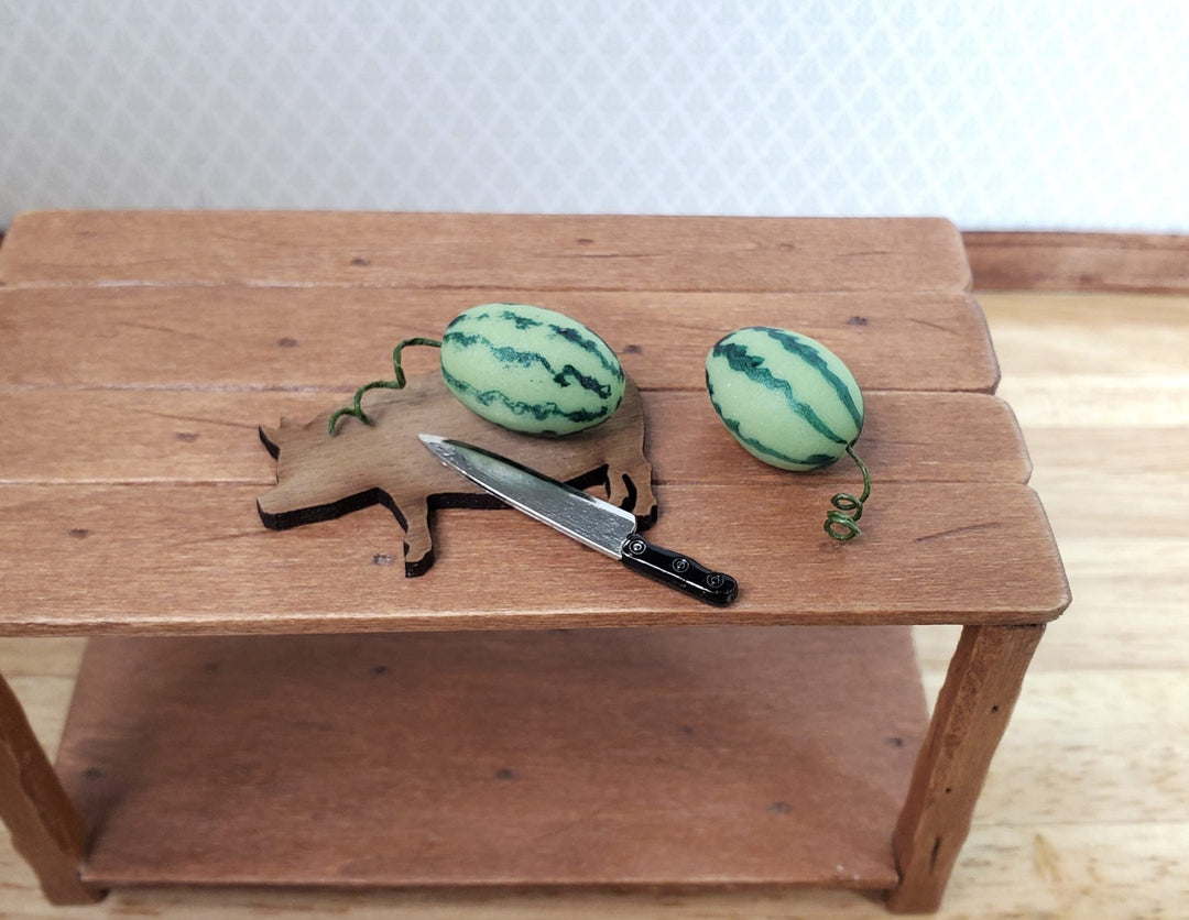 Dollhouse Watermelon Set of 2 1:12 Scale Miniature Kitchen Food Fruit Grocery - MiniatureCrush