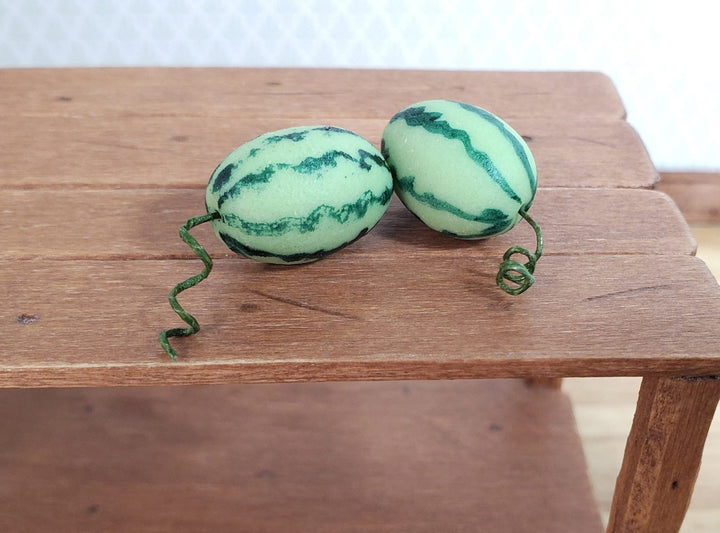 Dollhouse Watermelon Set of 2 1:12 Scale Miniature Kitchen Food Fruit Grocery - MiniatureCrush