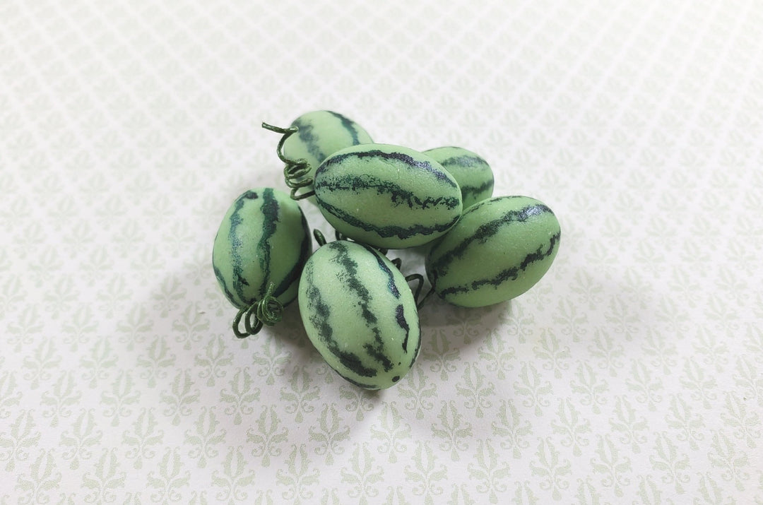 Dollhouse Watermelon Set of 6 1:12 Scale Miniature Kitchen Food Fruit Grocery - MiniatureCrush
